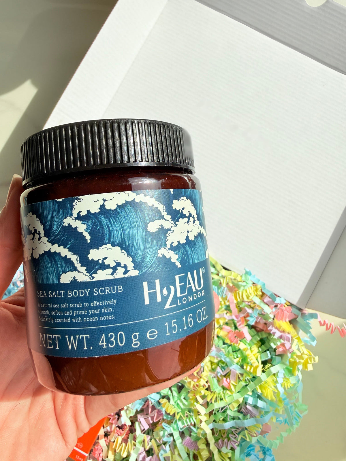 H2EAU Sea Salt Body Scrub from the August box